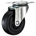 Small fixed black rubber caster for light duty shelf, 2",2.5",3" light duty\