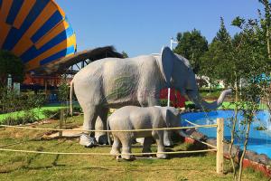 Quality Water Resistant Animatronic Animals , Amusement Park​ Emulational Elephant wholesale
