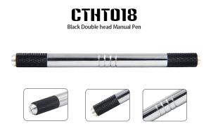 Quality 2 Heads Black Head Manual Tattoo Pen / Microblading Makeuppen wholesale