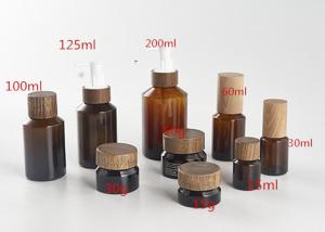 Quality Recyclable Round Cosmetic Jar Containers Dropper Skin Care Glass Bottle Set wholesale