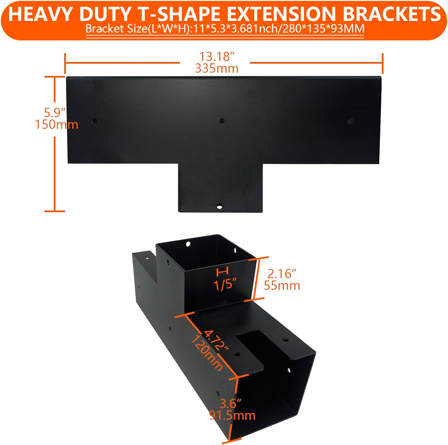 Customizable DIY Pergola Wood Stand Kit with 3-Way T-Angle Corner Brackets and Screws