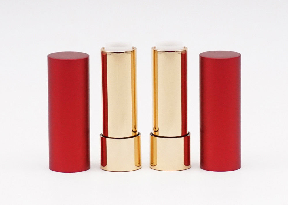 Red Case With Gold Bottom 3.5g Aluminum Lipstick Tube Empty Lipstick Tube Manufacturer