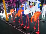 christmas lighted flamingo