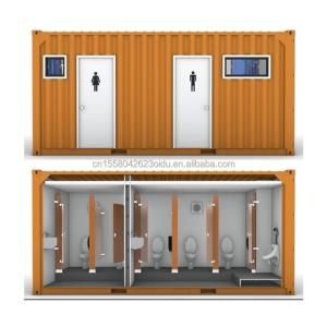 Quality Modern Look Prefabricated Container Toilet for Shop or Villa Aluminum Alloy Windows and Mid-Century Modern Design wholesale