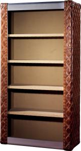 Quality Top Genuine Leather Home Office Bookcase / Shelving Cabinet Solid Structure wholesale
