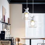 Glass Pendant Lamp Lanterns Restaurant Droplight Nordic Bird Hanglight(WH-VP-151