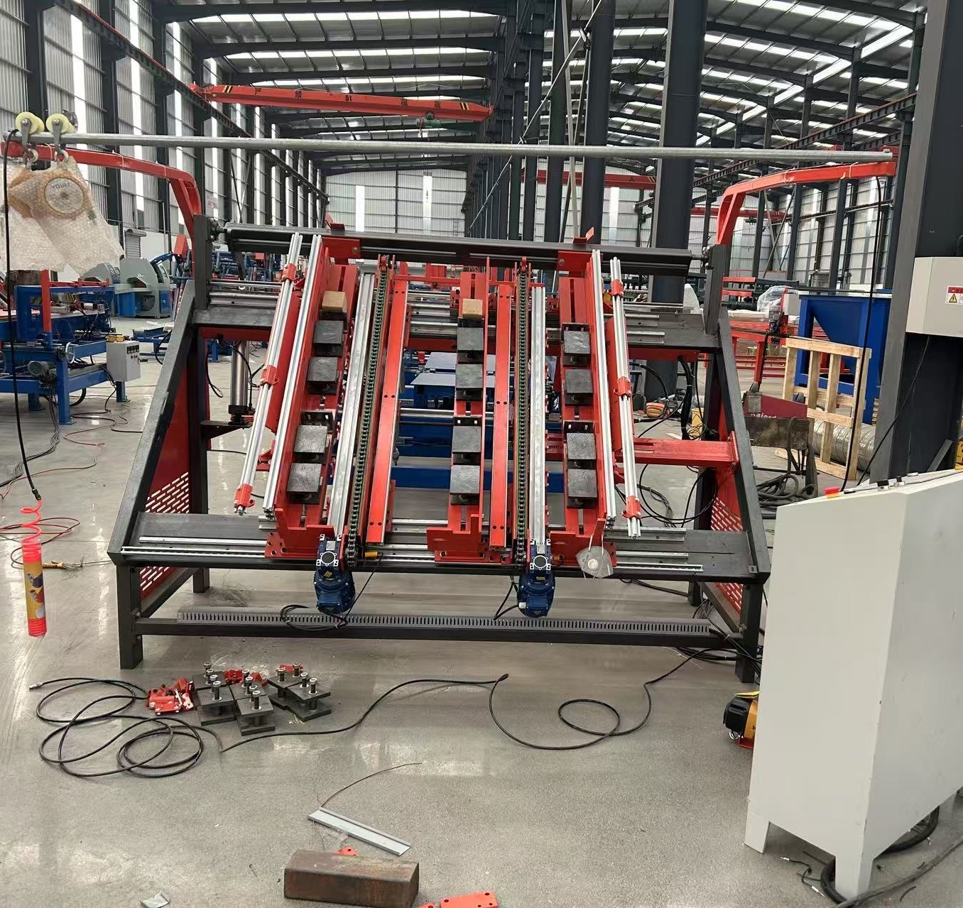 400pallets/Day Pallet Assemble Machine Euro Sawdust Blocks Pallet Nailing Machine