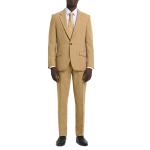 Beige Flannel Mens Tuxedo Suit Custom Stylish Slim Fit