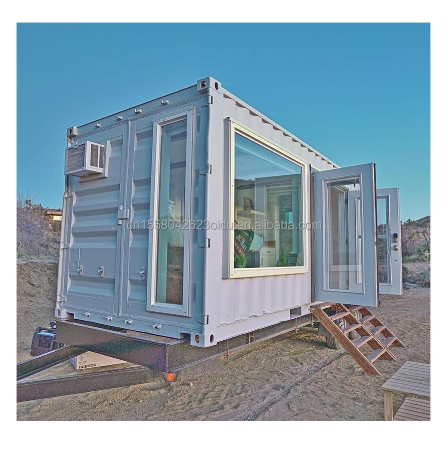 Outdoor Tiny Home 10ft Prefabricated Steel Sentry Box Container Guard House with 50/75/100mm Wave Sandwich Panel Wall