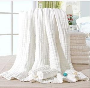 Quality 10 layer medical washable gauze bath towel baby blanket without fluorescent agent 110x115cm wholesale