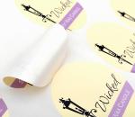AQU Varnish Self Adhesive Logo Pantone CMYK Label Sticker Rolls