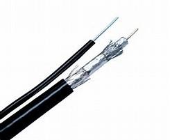 Quality RG6 Quad Shielded with Steel Messenger Outdoor CATV Coaxial Cable UL CM Standard wholesale