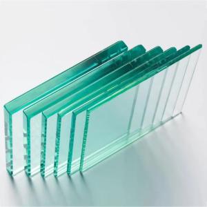 China Industrial Building Glass Light Blue Ultra Clear Float Glass Plate 2mm - 19mm Frosted Float Glass Sheet High light transmittance on sale
