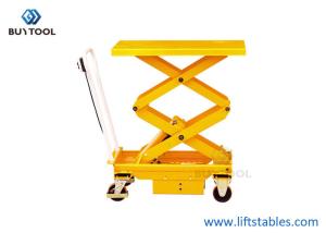Quality Industrial Mobile Scissor Lift Cart Double Scissor 12V DC wholesale