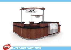 Quality Shopping Mall MDF Reclaimed Wood Reception Desk / Laminated Melamine Finished wholesale