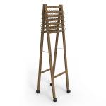 Braid Wooden Shop Display Stands Display Wooden Stand With Casters For Store