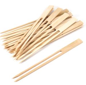 Quality Disposable Bamboo Wooden BBQ Skewers Sticks 18cm Double Pronged wholesale