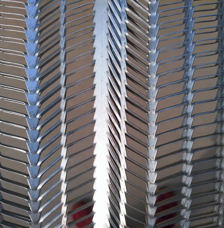 Construction Rib Lath Mesh , 0.3mm Galvanized Expanded Metal Mesh For Rendering