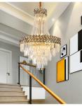 Modern Crystal Chandelier Lighting High Quality Staircase Gold Led Hanging Lamp