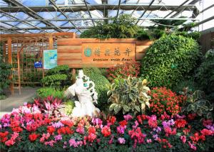 Quality Galvanized Frame Finishing Garden Glass Greenhouse 6mm Polycarbonate Covering wholesale