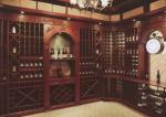 UV Surface European Style Living Room Display Cabinet Solid Wood Wine Bar