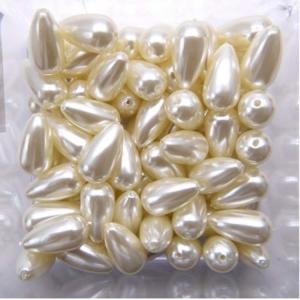 Quality DIY Fashion Beads ABS Plastic Bead 10mmx20mm Cream Drop Imitation Pearls wholesale
