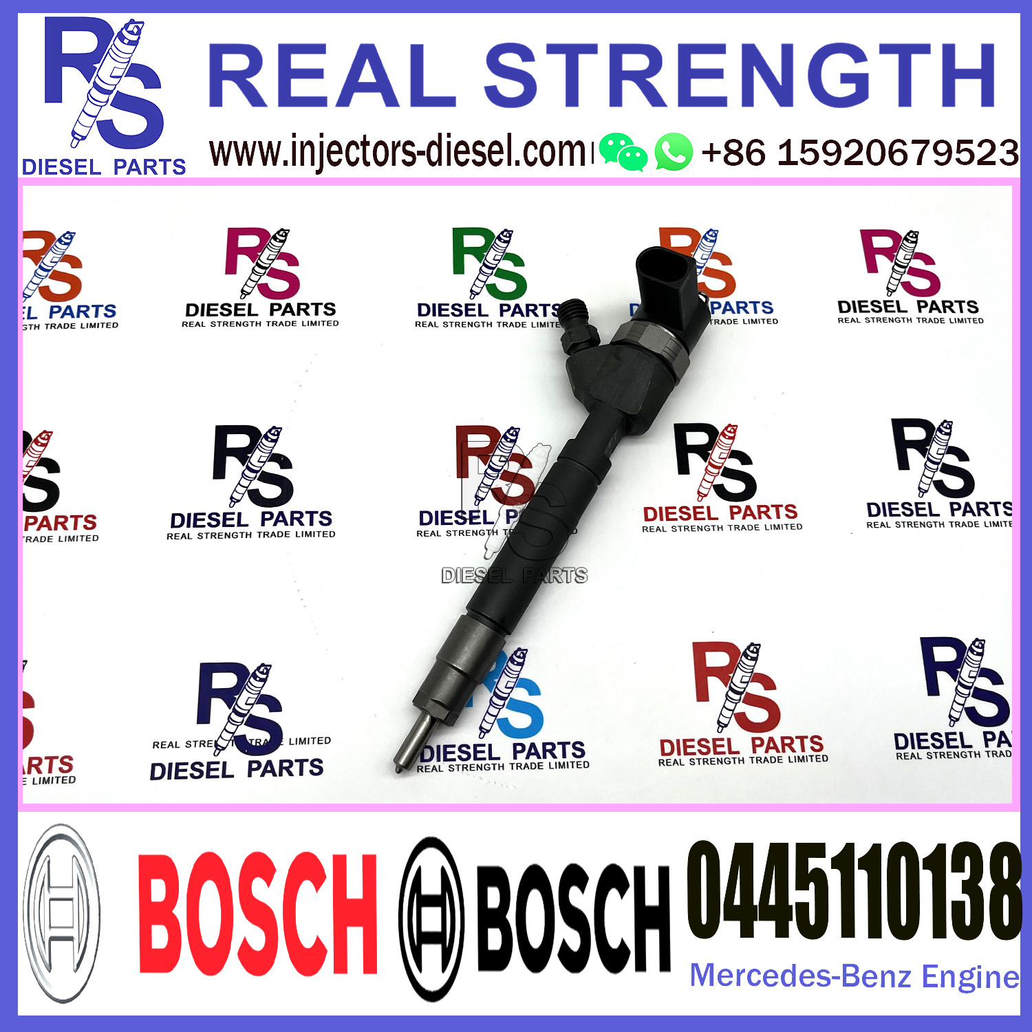 Diesel Fuel Common Rail Injector 0445110138 0445110137 A6460700187 For Mercedes-Benz 2.2CDi Engine