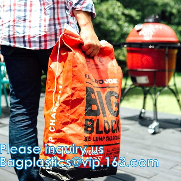 Charcoal Briquettes, BBQ Kraft Paper Charcoal Bag, Grill Packing Bag, Size 3kg