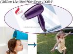 1000W Mini Travel Baby Blow Dryer With Diffuser Concentrator