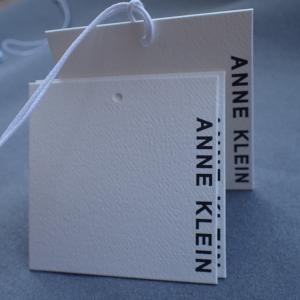 Quality Coated Art Paper Ultrasonic Cut 0.6mm Paper Hang Tags For Clothing wholesale