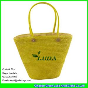Quality LUDA online buy straw handbag beaded wheat straw handmade bag wholesale