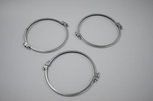 High Pressure Slim Steel Galvanized Pipe Clamp 80MM - 300MM Heavy Duty