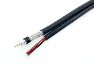 Quality RG6U/144 USA Standard RG59 Coax Siamese Cable , RG59 Siamese Cable 1000 Ft wholesale