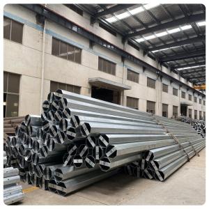 Quality 35FT Q355 Octagonal Hot Dip Galvanized Steel Pole For Electric Transmission Line wholesale