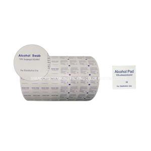Quality Waterproof Custom Printed 73GSM Small Alcohol Prep Pad Film Roll for Pulping Market wholesale