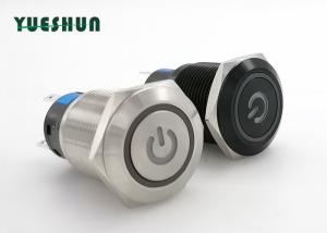 Quality Waterproof LED Light 19mm Push Button Switch Orange Yellow Angle Eyes Illuminated wholesale