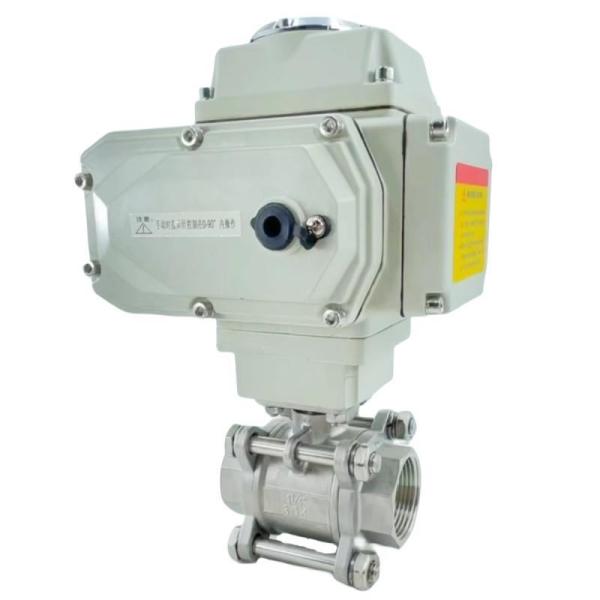 Stainless Steel Automatic Electric Actuator Motorized Three-Piece Ball Valve DN8