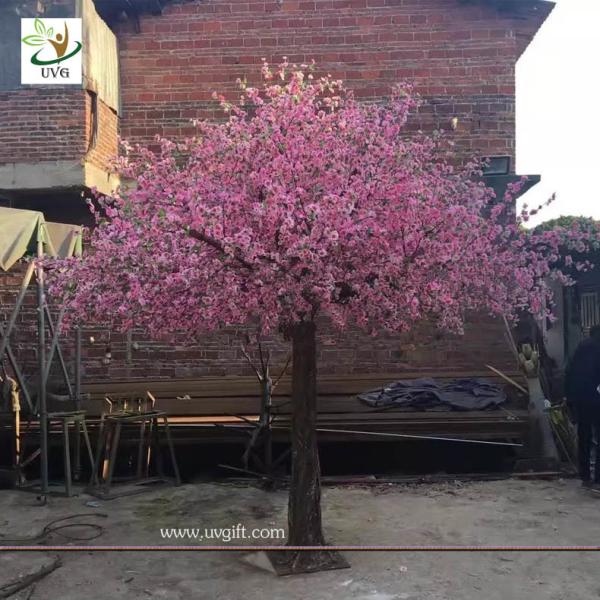 UVG garden wedding decorations fake blossom tree with pink peach flowers 3