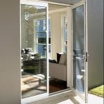 Waterproof Brown Aluminum Hinged Screen Door Rubber Strip Seal Glass