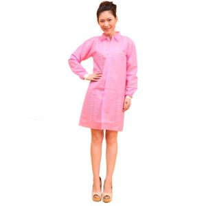 Pink Colorful PP Medical Lab Coats , Elastic Cuff Disposable Visitor Coats S-3XL