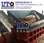 automatic furniture shredder/ waste bed board shredder, double shaft shredder,