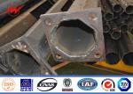 Hot Dip Galvanization 12m Q235 Street Light Poles 2 Cross Arms 160 Km / Hour