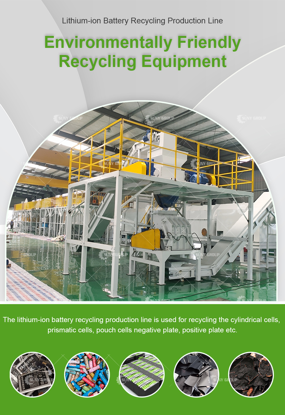 User-Friendly PLC PC Touch Screen Control LIB Recycling Machine for Handphone Battery