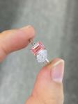 Toi Et Moi Design Emerald&Pear Shape Lab Grown Pink&White Diamonds 18k Gold Ring