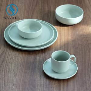 Quality Green Minimalist Colored Porcelain Dinnerware 6pcs Unbreakable Porcelain Dinnerware wholesale