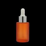 Frosted Flat Shoulder Hair Oil Glass Serum Dropper Bottle 30ml Square Painting