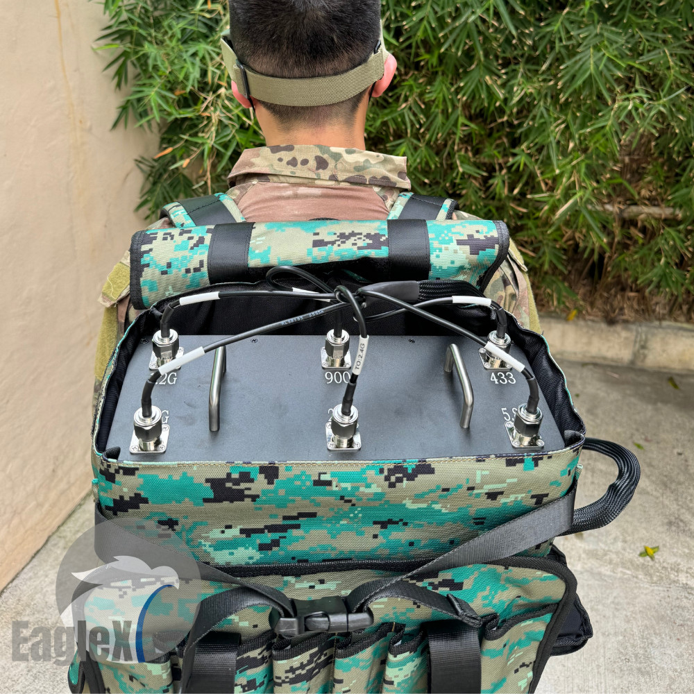 2000M 6 Frequency Anti FPV Drone Jammer Backpack Style Drone GPS Jamming