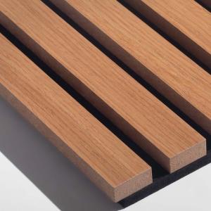 Quality Flameproof Timber Wood Veneer Slats Sound Absorption Nontoxic wholesale