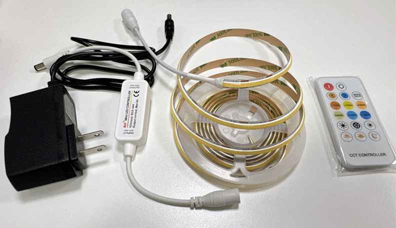 Design LED Strip Light 560LEDS COB 12V 24V Dimmable CCT RA90 Controller No Voltage Drop