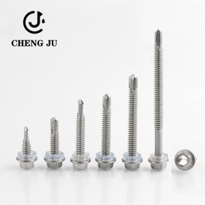 Quality 304 Screw Accessories Stainless Steel Roofing Hex Washer Head Screw Hex Self Drill Screw wholesale